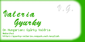 valeria gyurky business card