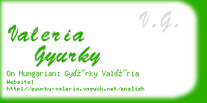 valeria gyurky business card